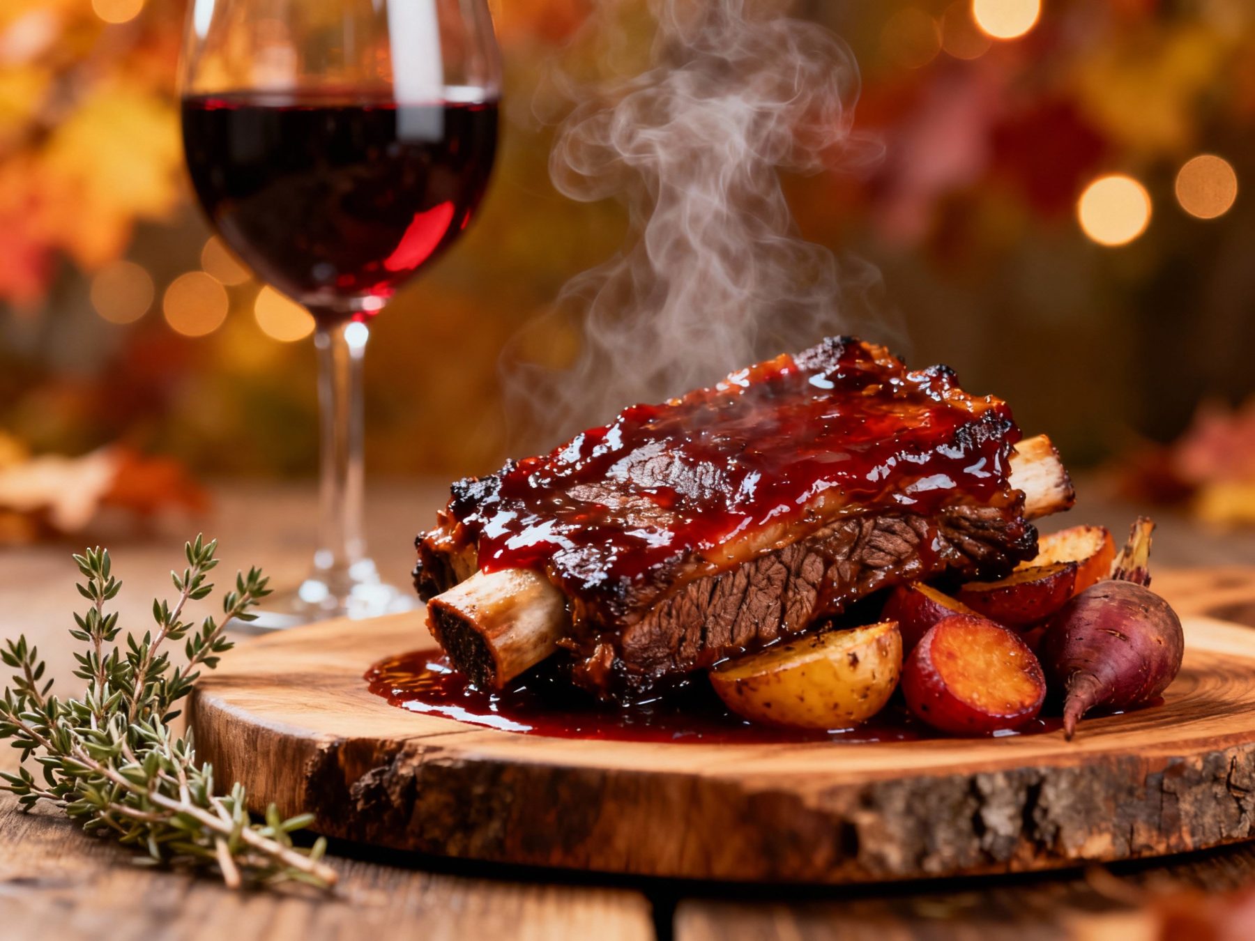 5. Braised Short Ribs with Red Wine and Root Vegetables