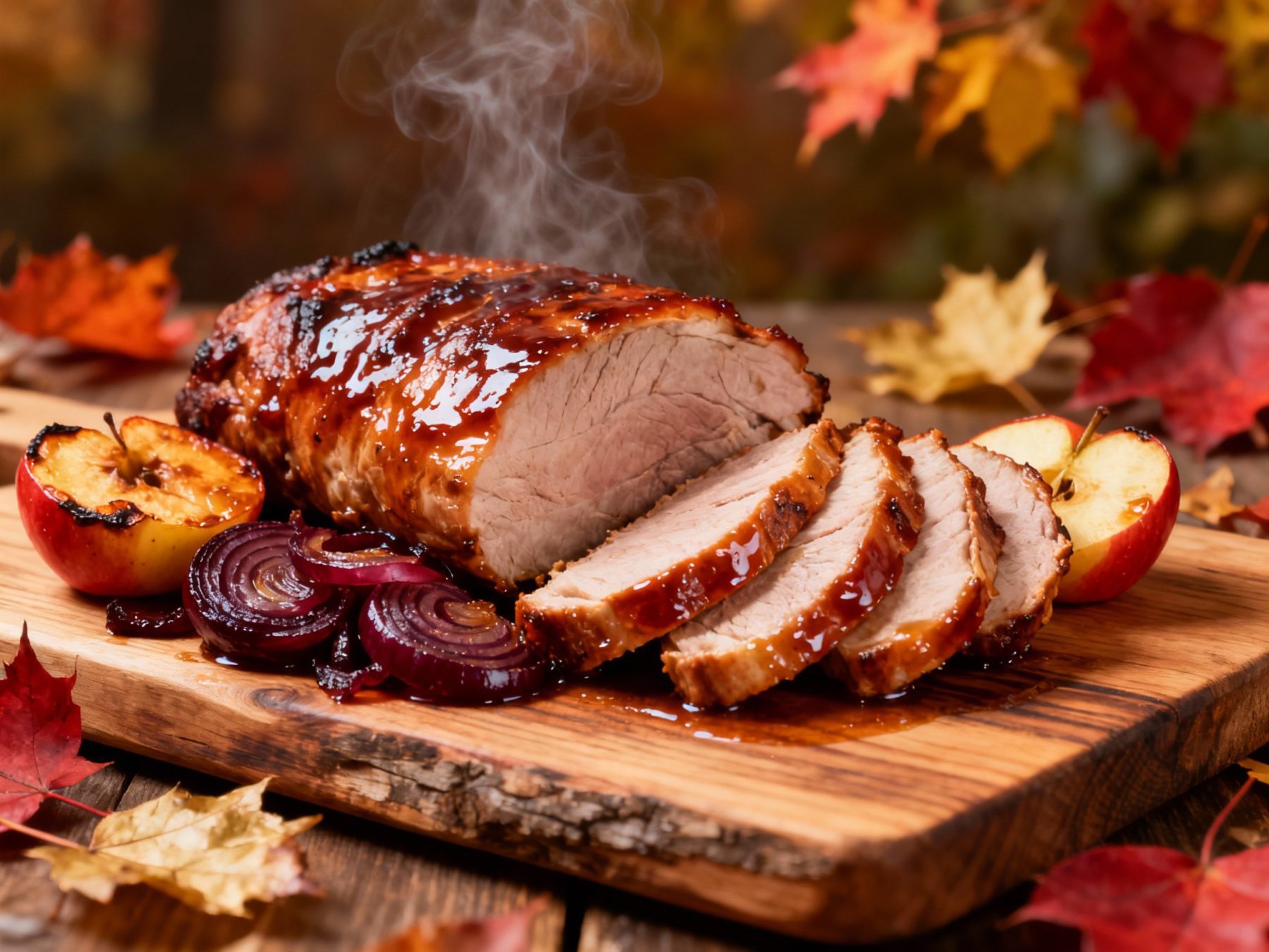 6. Harvest-Glazed Pork Tenderloin with Roasted Apples