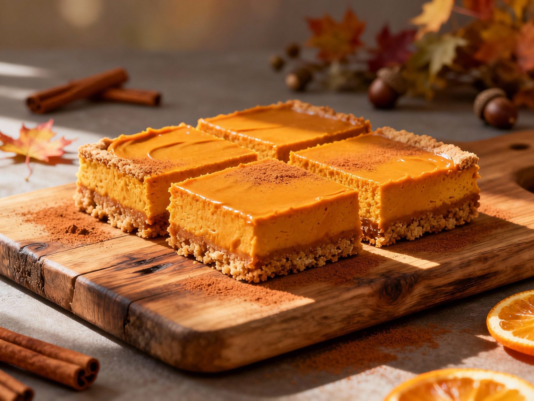 Pumpkin Cheesecake Bars
