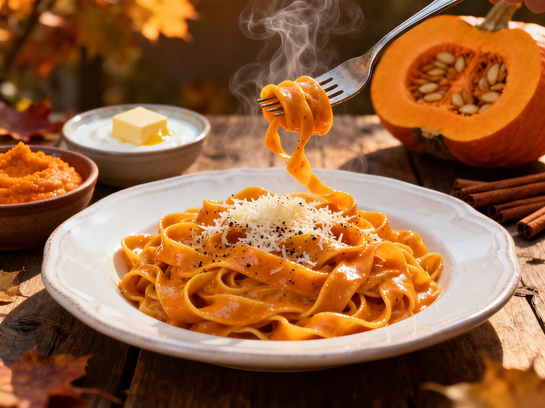 Pumpkin Alfredo Pasta
