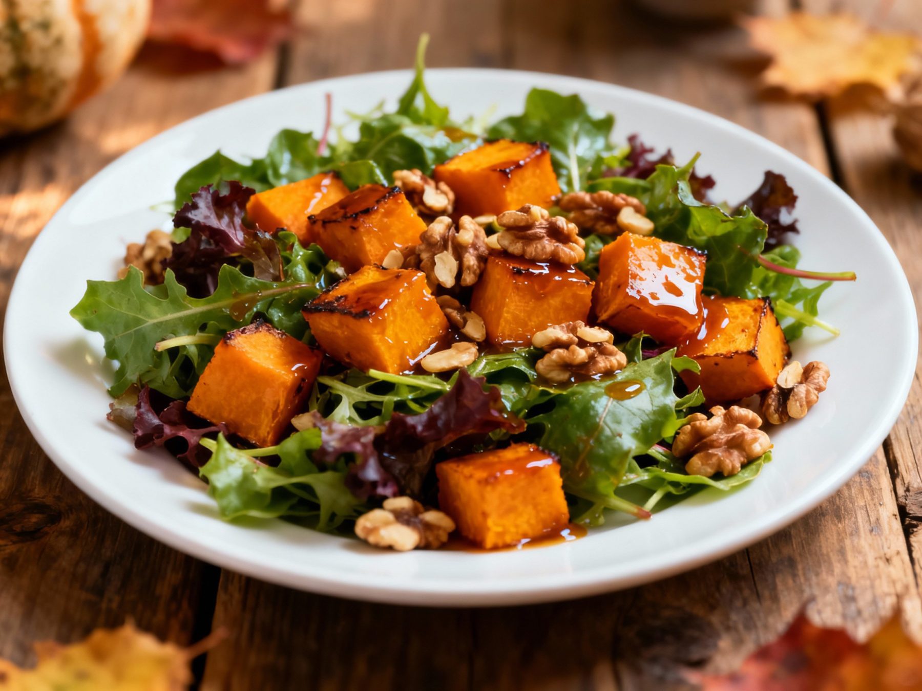 Roasted Pumpkin Salad with Maple Vinaigrette
