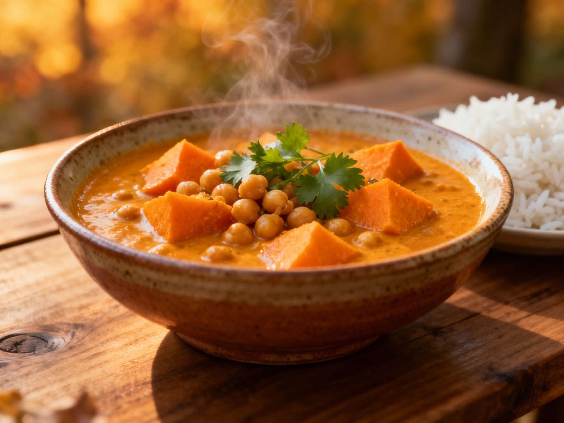 Pumpkin Curry with Chickpeas