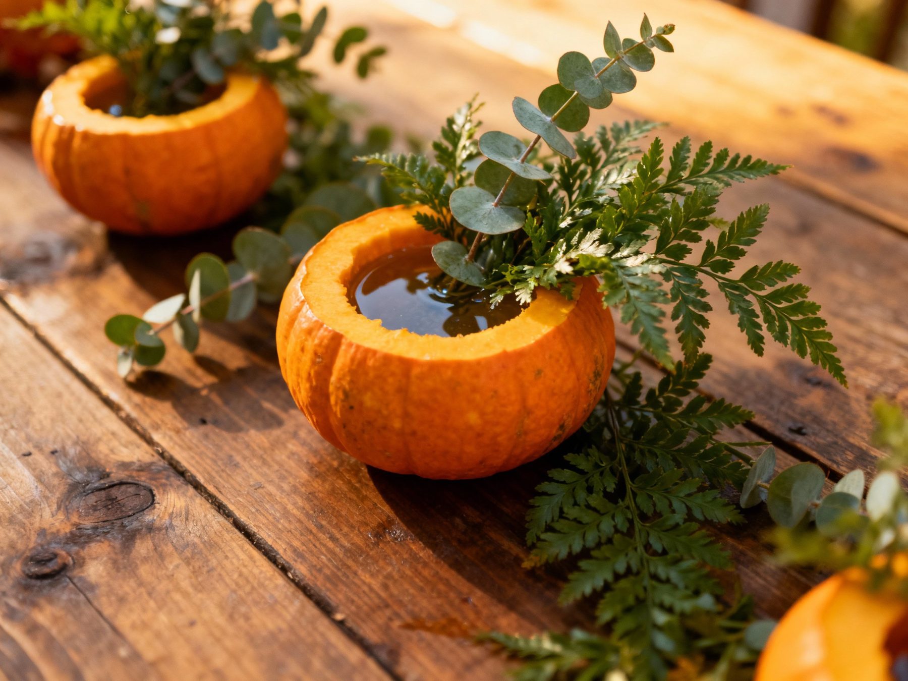 Idea 2: Pumpkin Vase Centerpiece