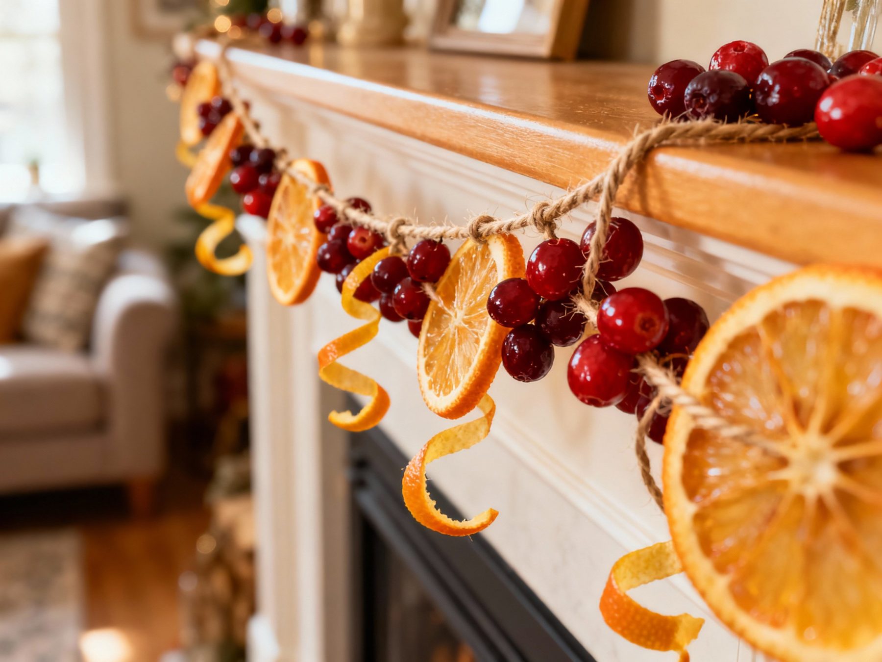 Idea 9: Cranberry and Citrus Garland
