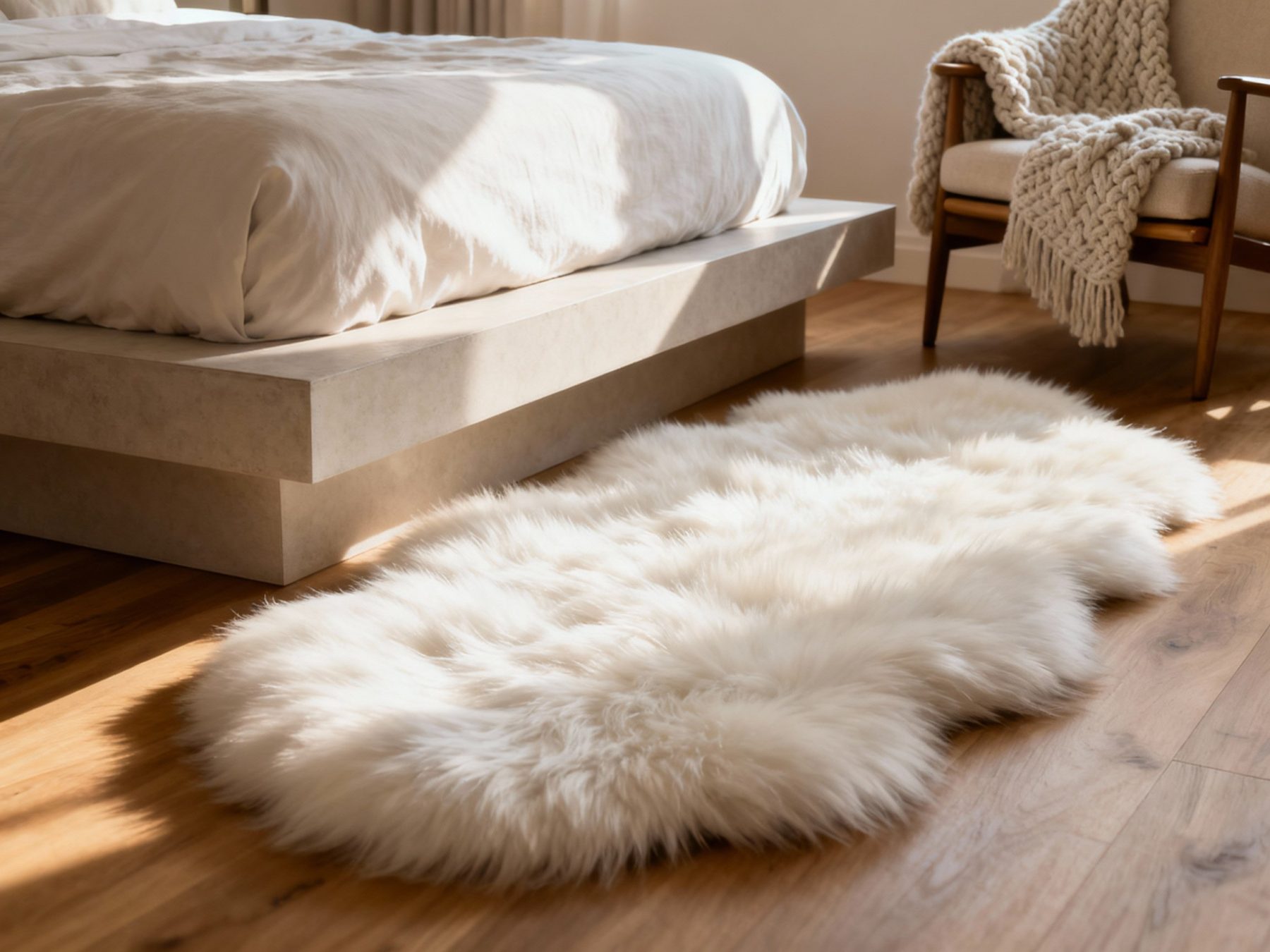 Idea 11: Sheepskin or Faux Fur for Plush Luxuries