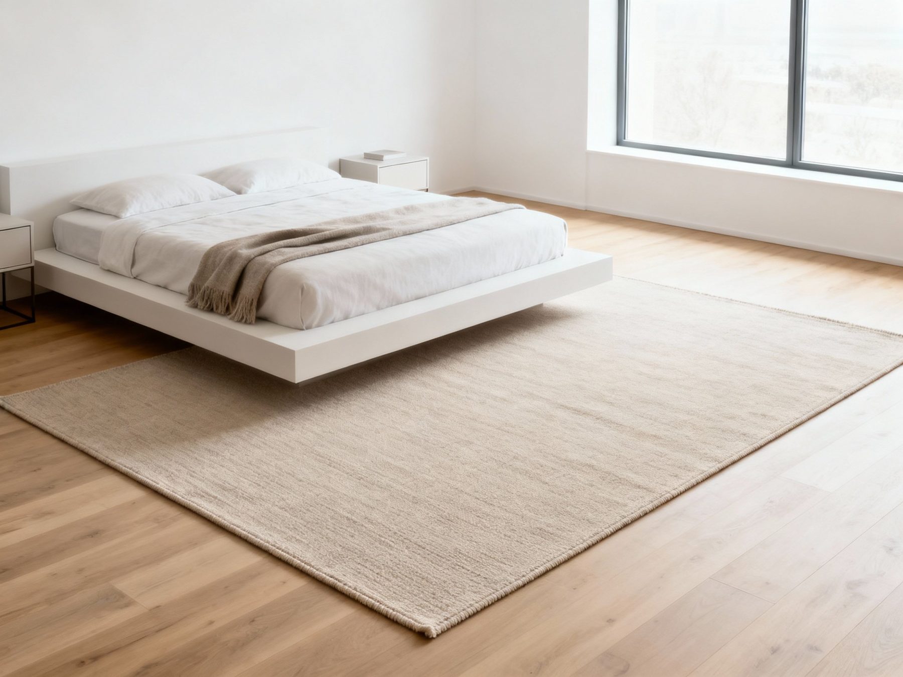 Idea 3: Low-Pile Modern Rug for Clean Lines and Easy Care