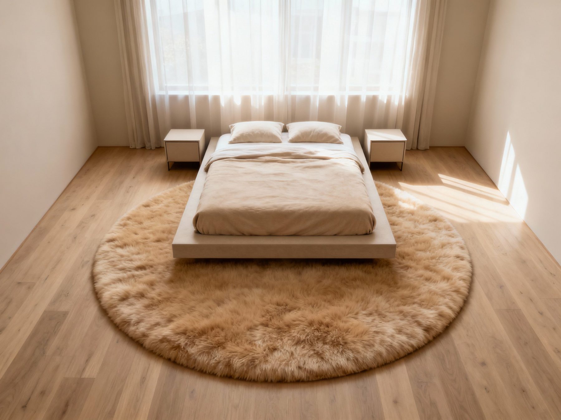 Idea 4: Round Rug as a Soft Focal Point